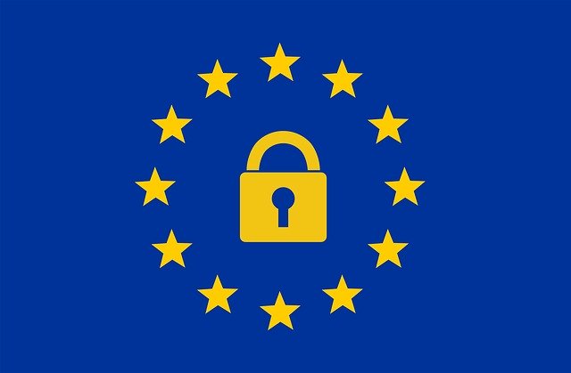 GDPR - de Europese vlag met een slotje erin